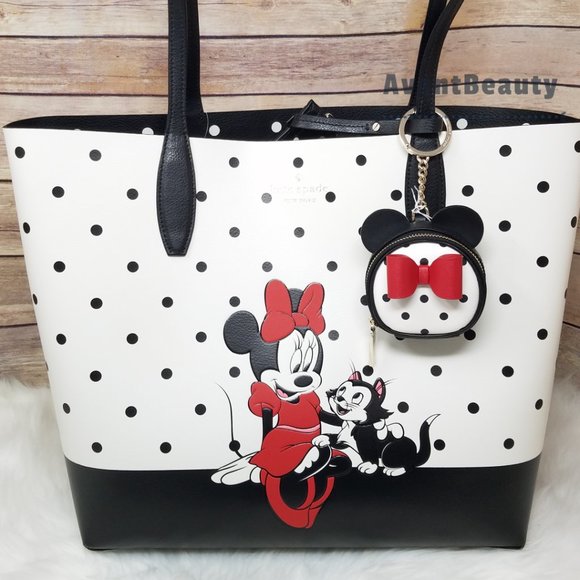kate spade Handbags - Disney x kate spade new york minnie mouse tote bag Polka Dot Coin Purse Black